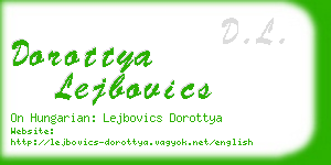 dorottya lejbovics business card